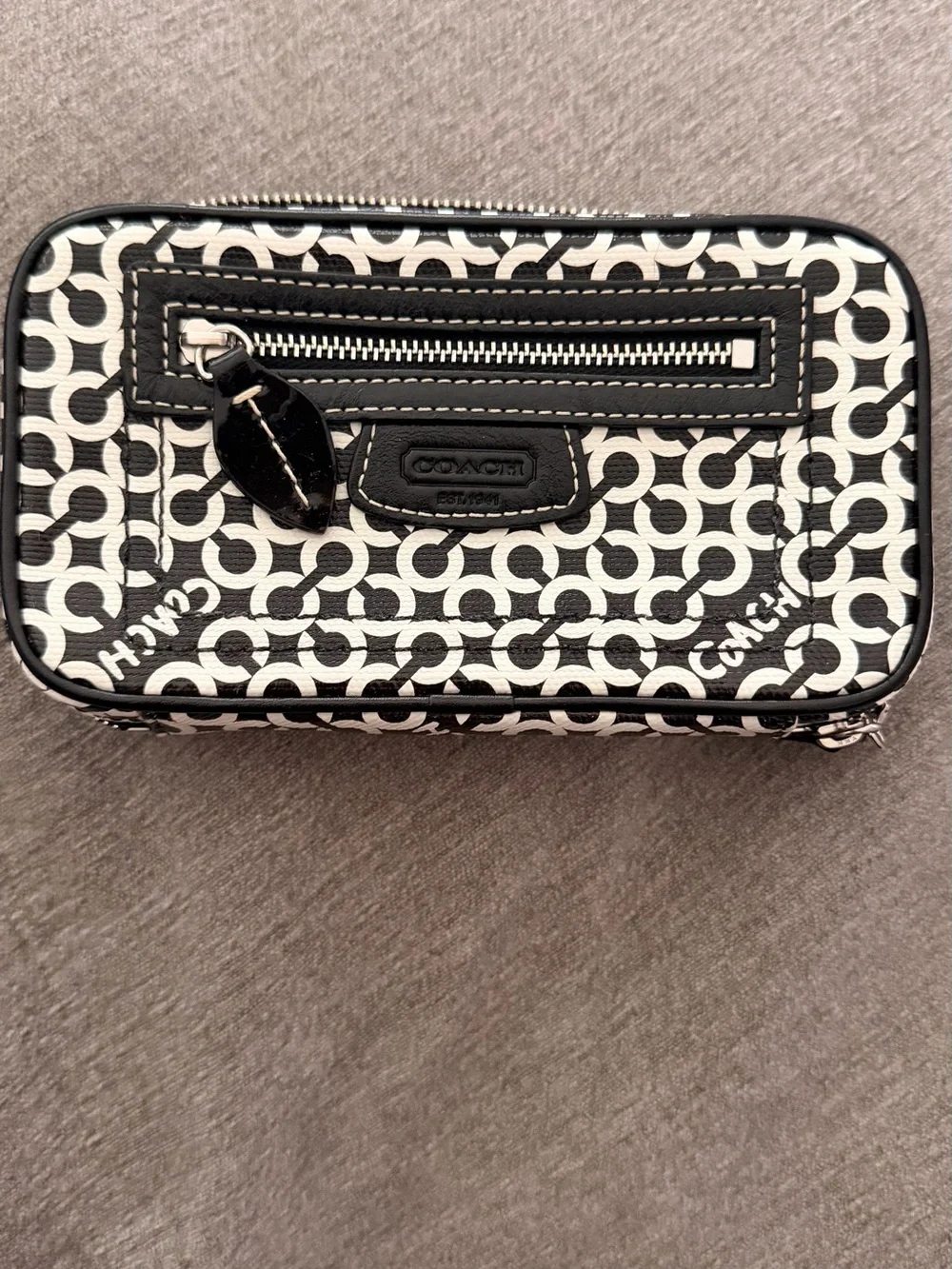 Coach Black & White Jewelry Box